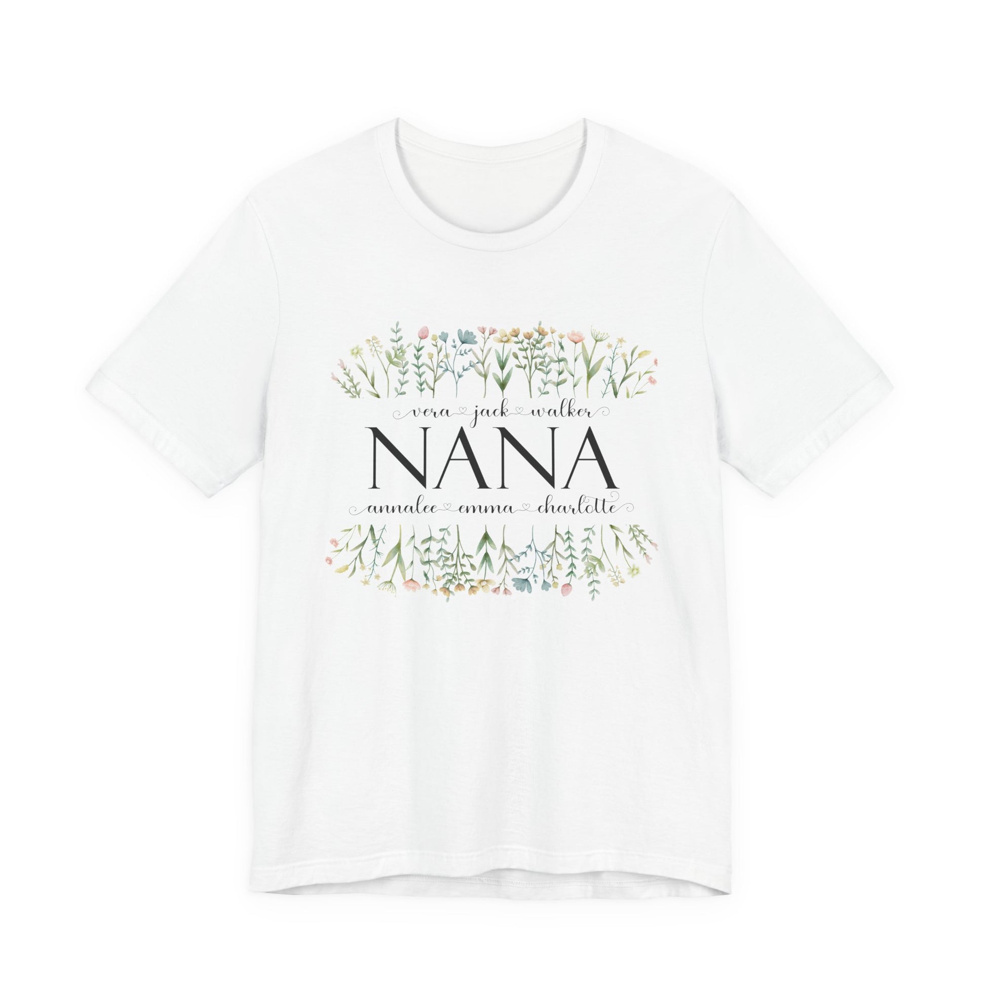 Grandma with Grandkids Personalized T-Shirt Nana Gigi Grammy Mimi - Amazing Faith Designs