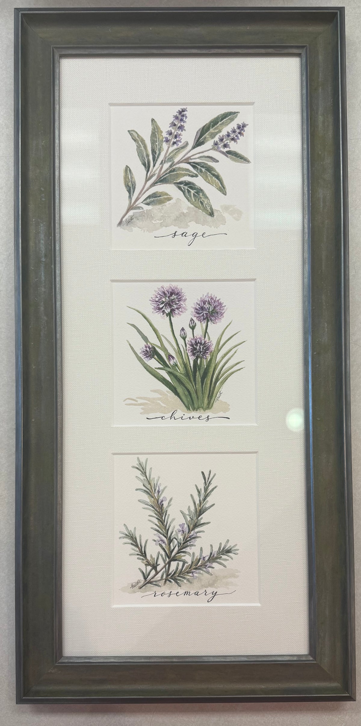Gathered from the Garden — Original Watercolor Triptych