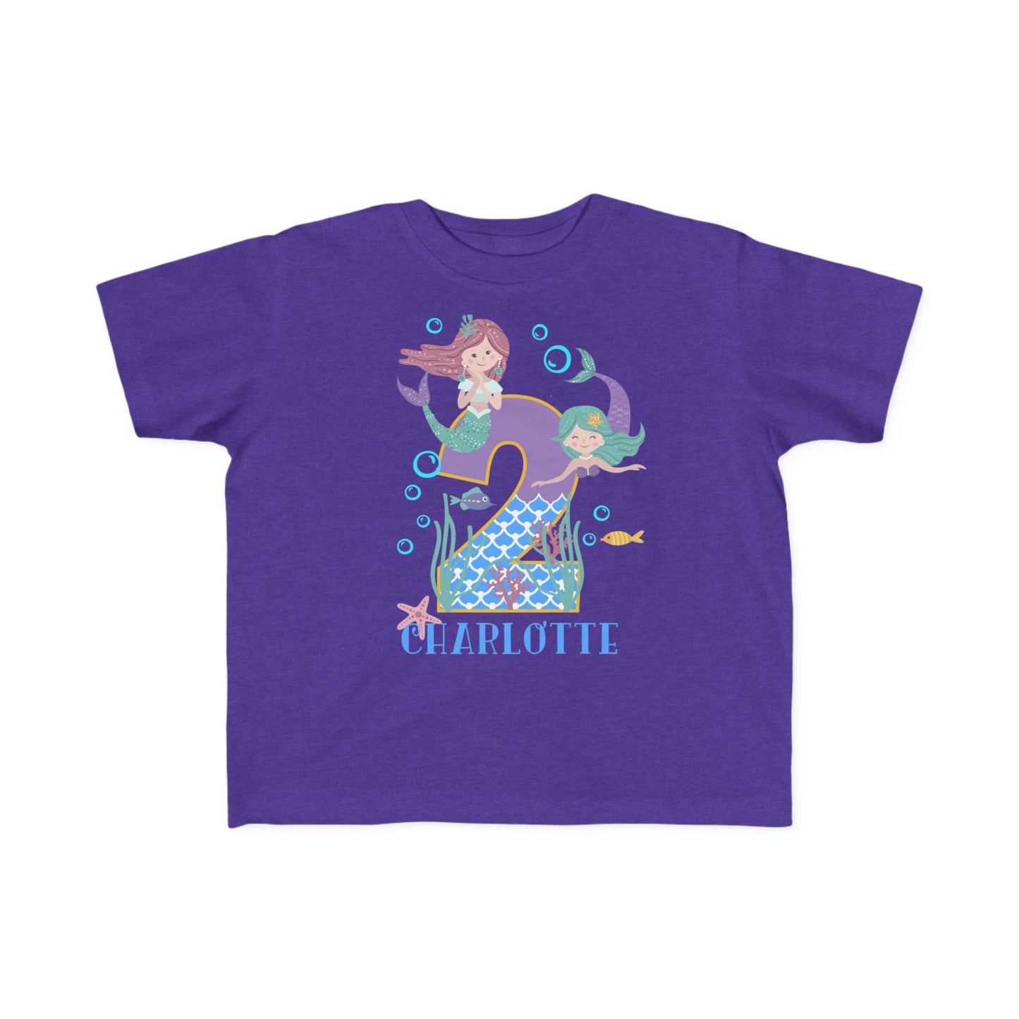 Mermaid Birthday Toddler Shirt - Amazing Faith Designs