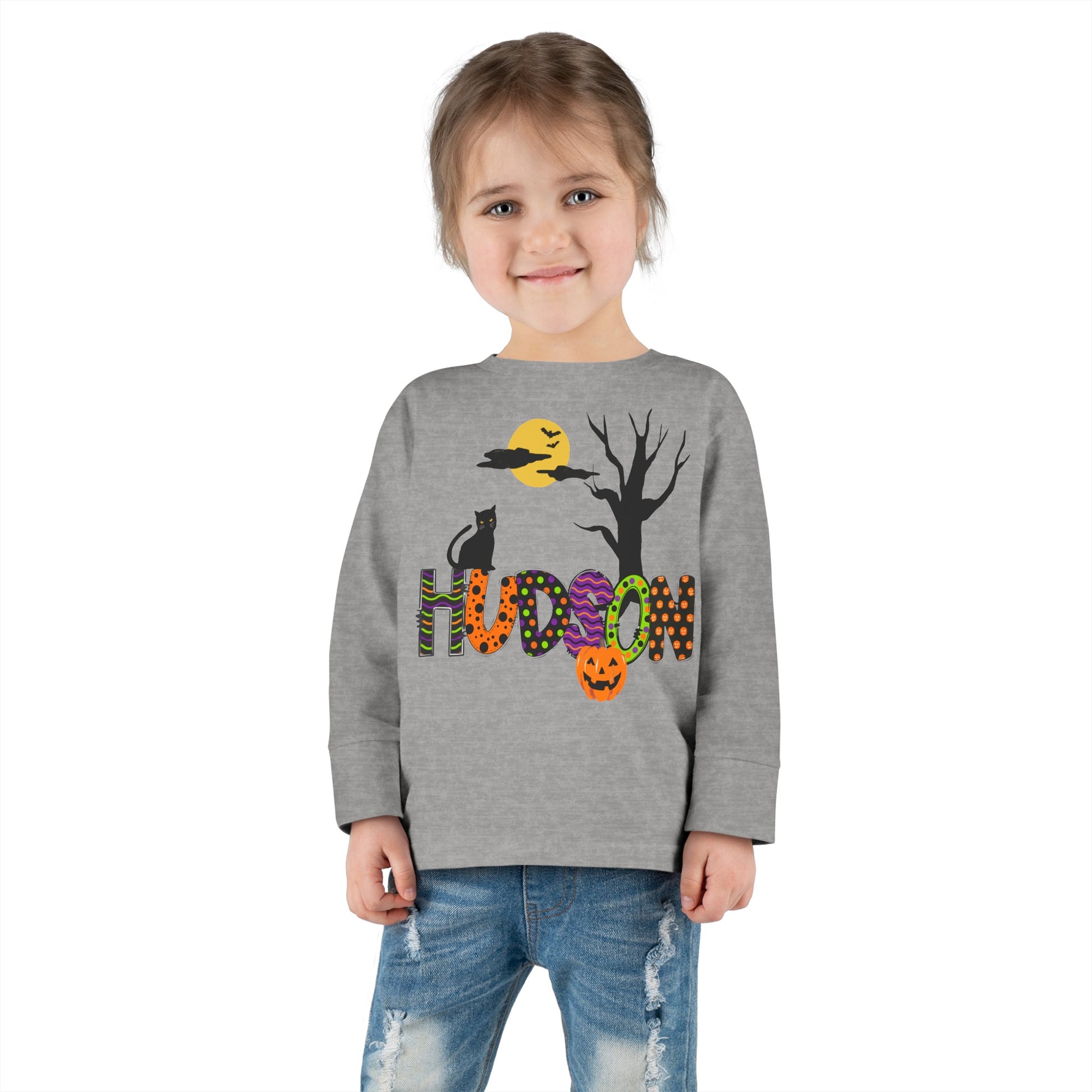 Halloween Personalized Toddler Long Sleeve T-shirt - Amazing Faith Designs