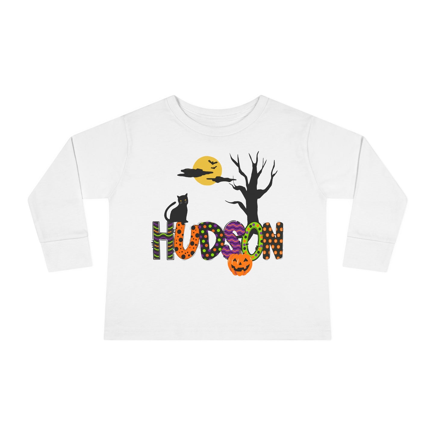 Halloween Personalized Toddler Long Sleeve T-shirt - Amazing Faith Designs