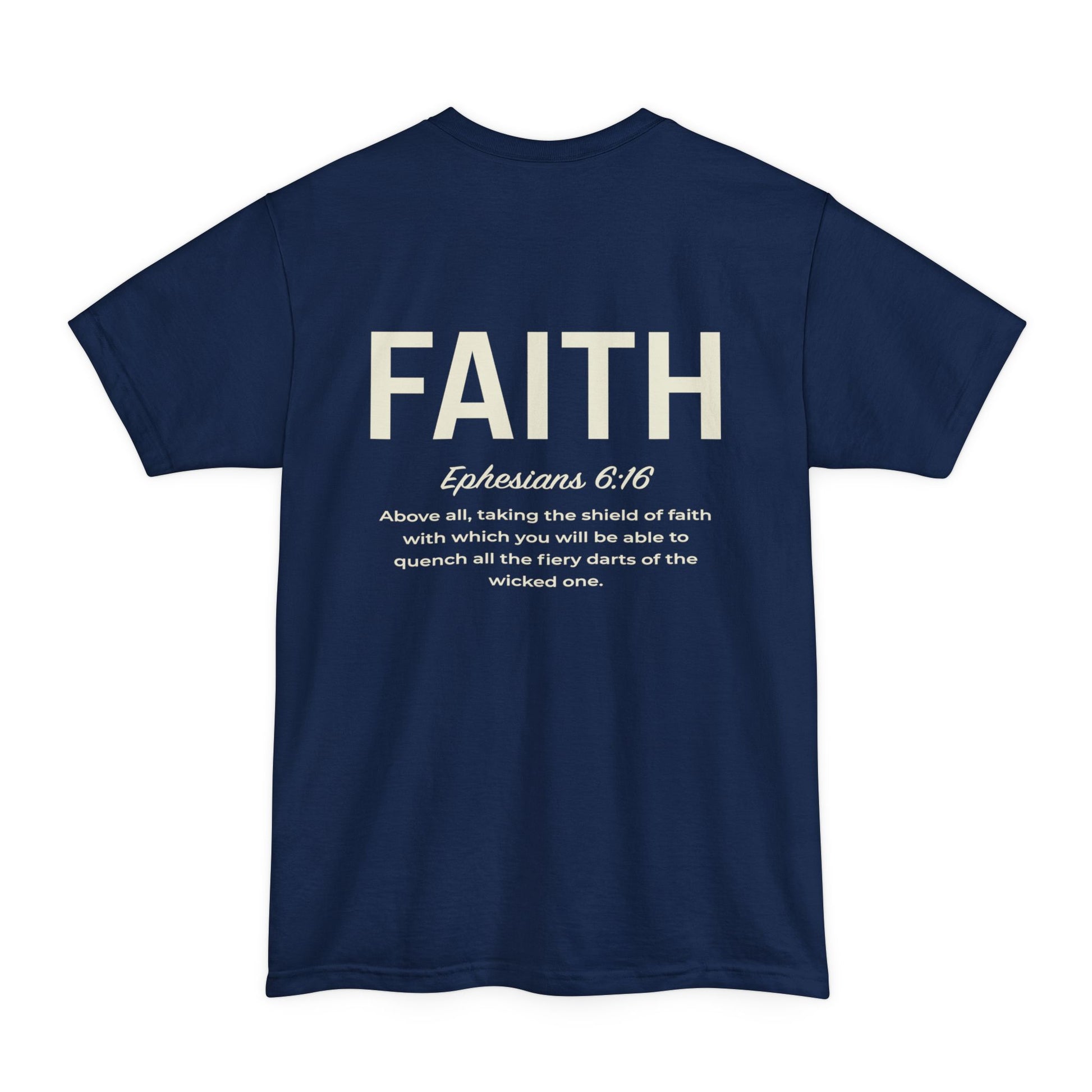 Faith Shield Big and Tall T-Shirt - Amazing Faith Designs
