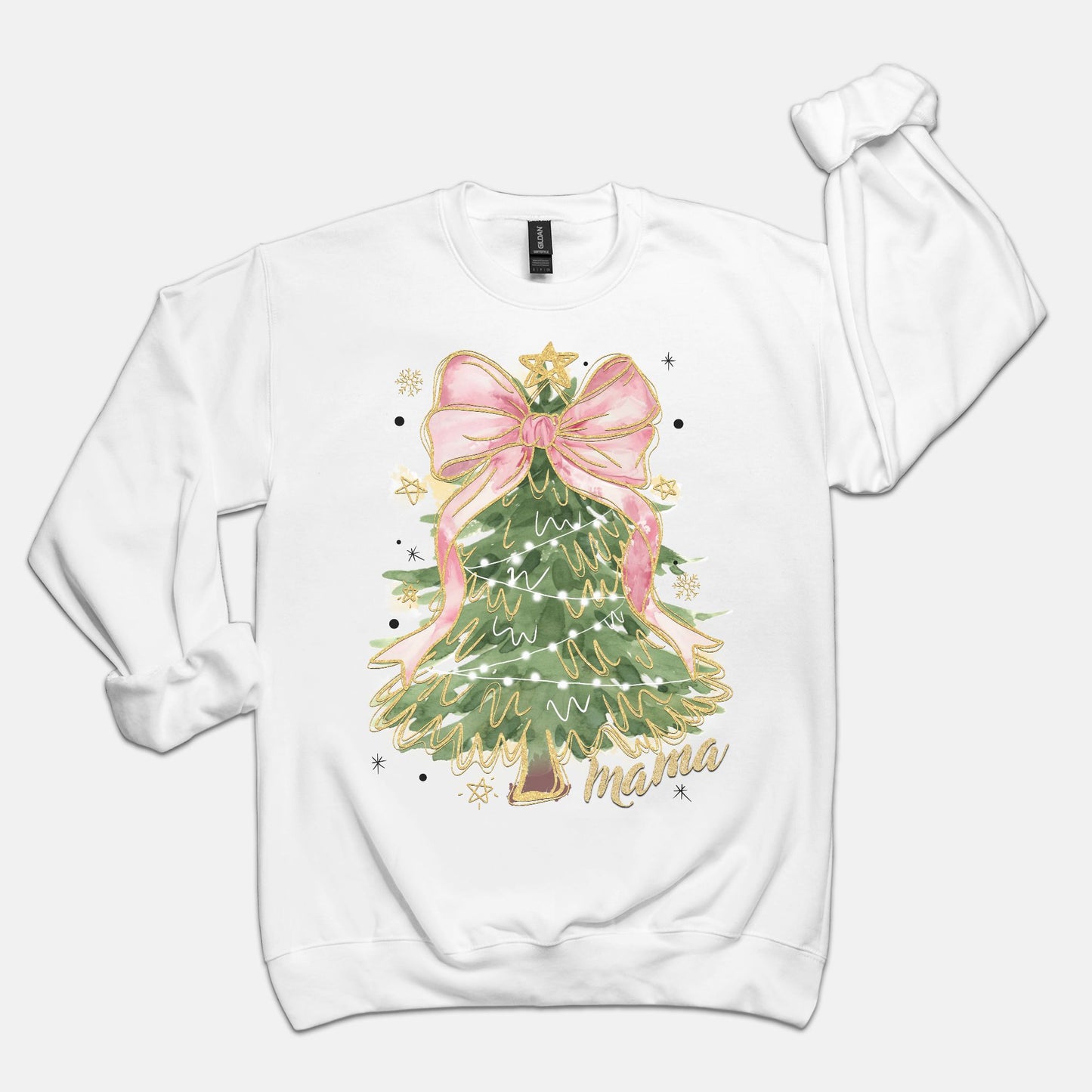 Glitter Christmas Tree Mama Sweatshirt - Amazing Faith Designs