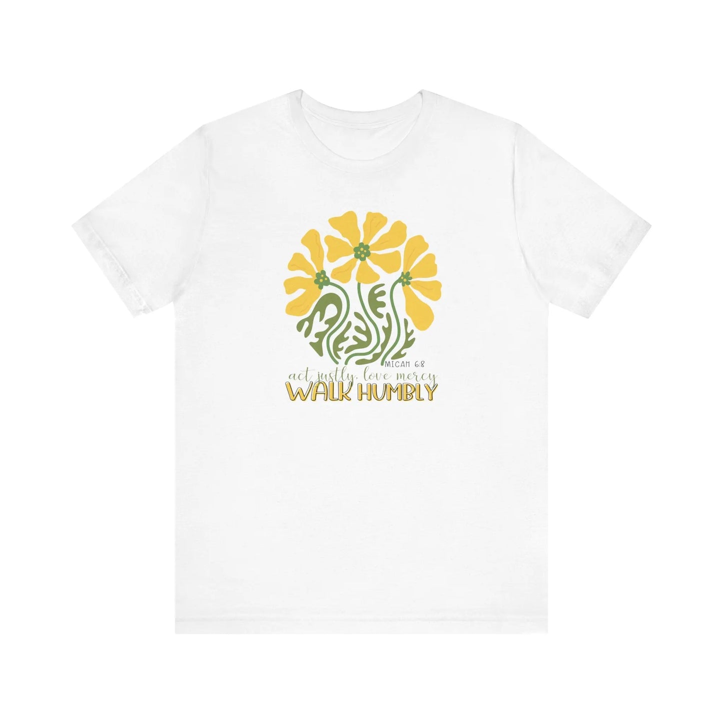 Act Justly Love Mercy Walk Humbly Micah 6:8 Scripture TShirt, Christian Faith Tee, Faith Based Apparel, Vintage Shirt Printify