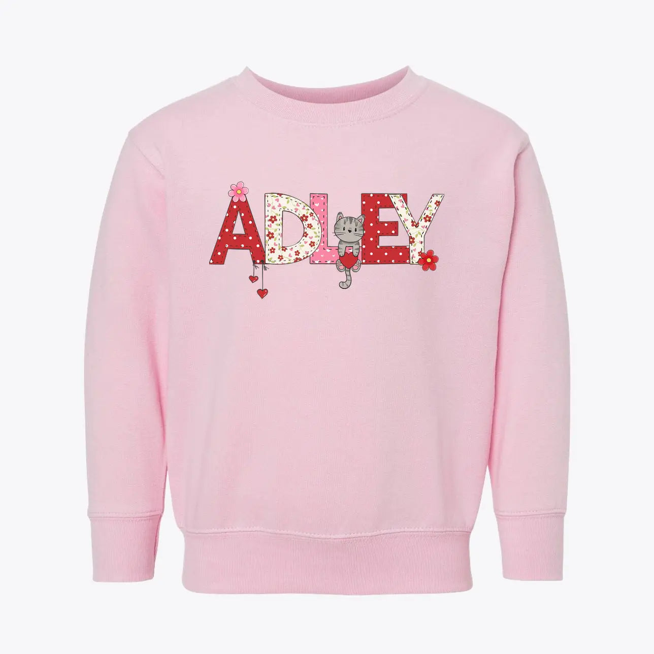 Adley Valentine Toddler Sweatshirt SimplePrint