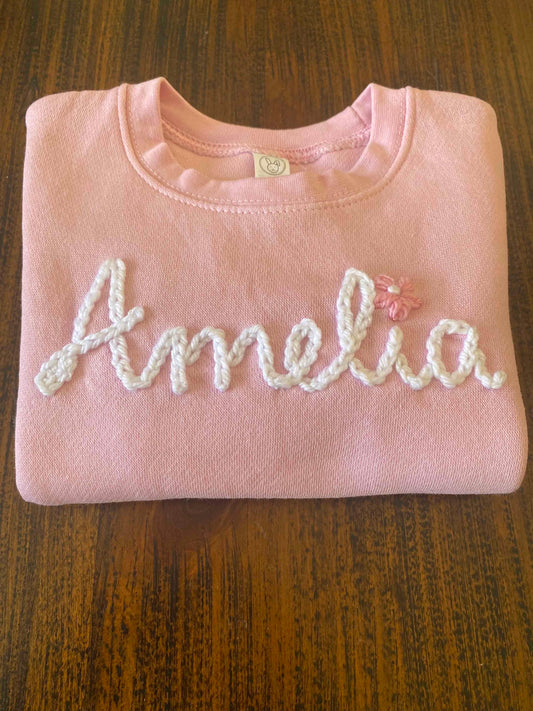 Hand Embroidered Child Sweatshirt - Amazing Faith Designs