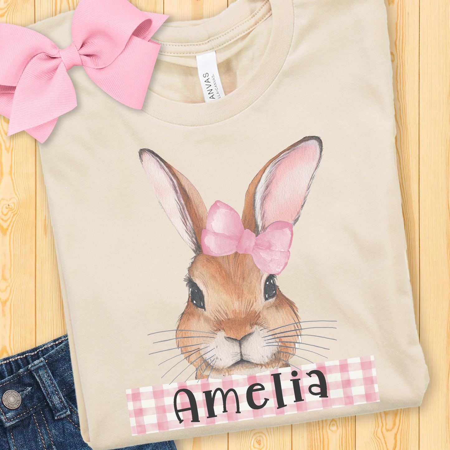 Personalized Easter Bunny Toddler Shirt - Amazing Faith Designs