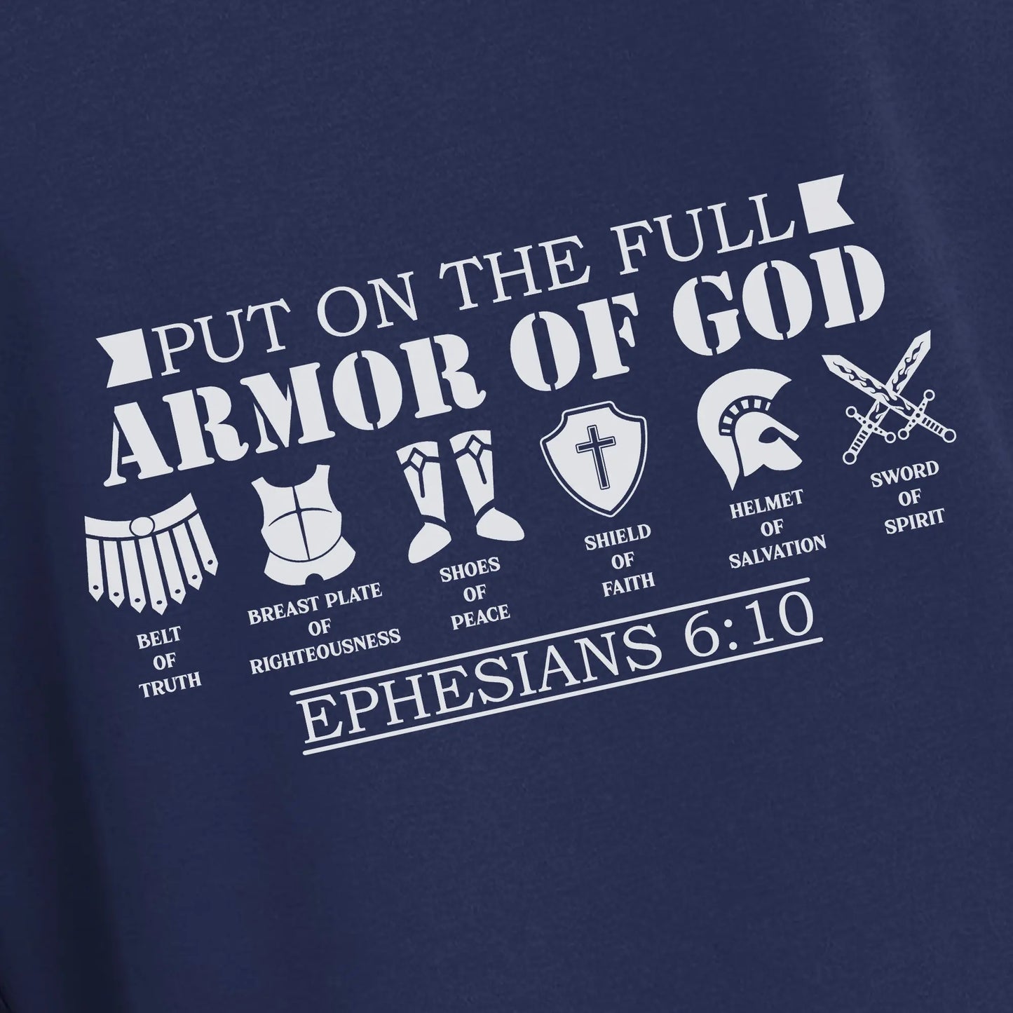 Armor of God-white Armor of God Men's Christian Hoodie CustomCat