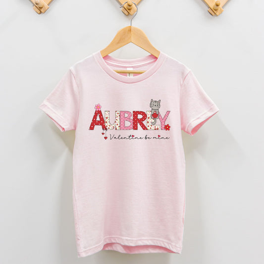 Valentine's Day Girls Name Shirt - Amazing Faith Designs