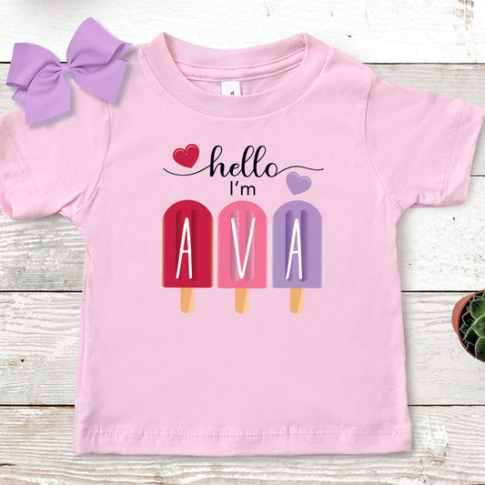 Personalized Popsicle Toddler Short Sleeve Tee - Amazing Faith Designs