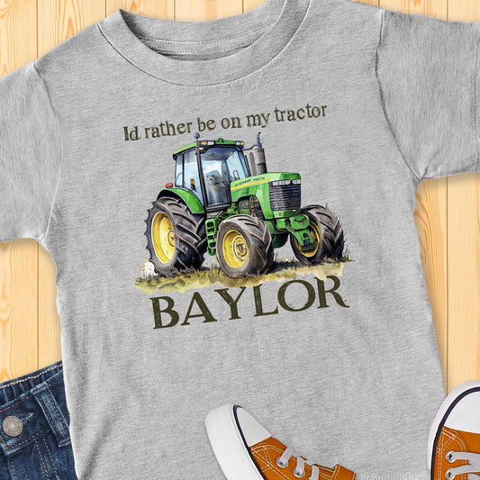 Personalized Tractor Toddler t-shirt, Farm Tractor Shirt - Amazing Faith Designs