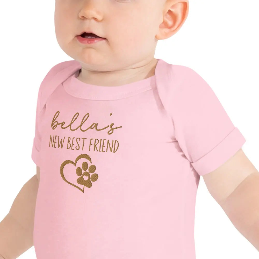 Baby's Best Friend Dog Paw Baby Onesie Amazing Faith Designs