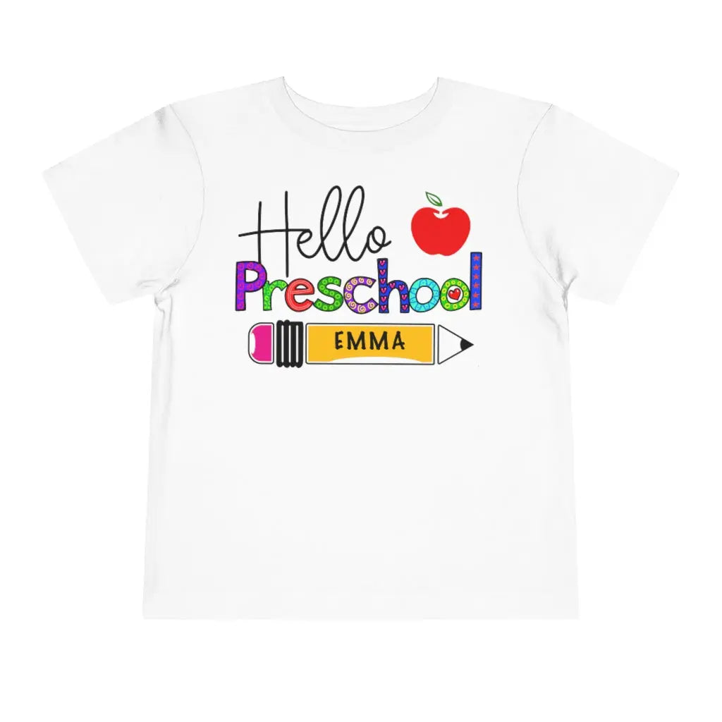 Back to School Personalized Tshirt, First Day of School Shirt, Pre-K, Preschool Shirt | 2T, 3T, 4T, 5T Printify