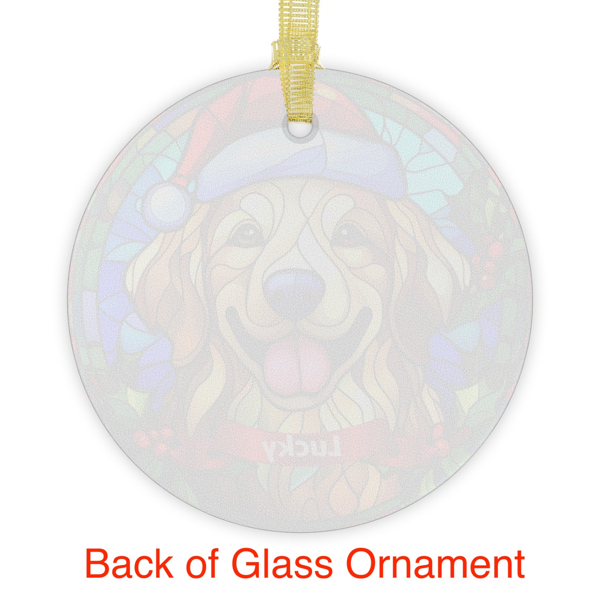 Personalized Dog Beveled Glass Christmas Ornament - Amazing Faith Designs