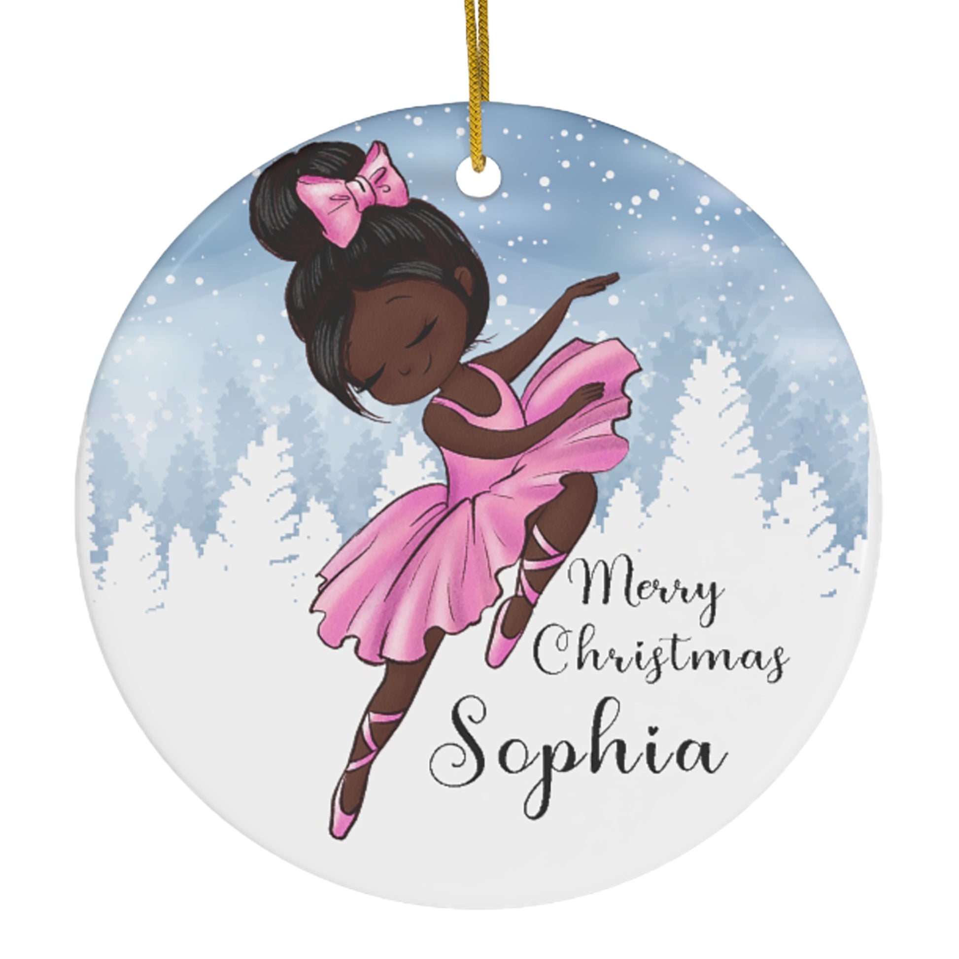 Ballerina Girls Ceramic Christmas Ornament - Amazing Faith Designs