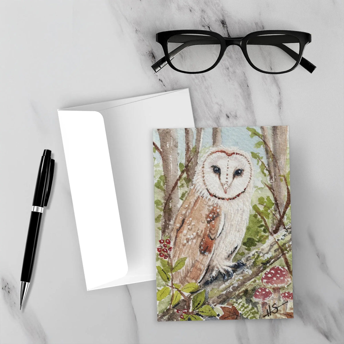 Barn Owl Woodland Greeting Cards Amazing Faith Designs