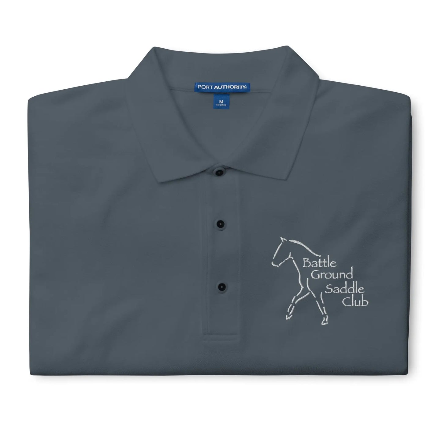 Battle Ground Saddle Club Premium Polo Amazing Faith Designs