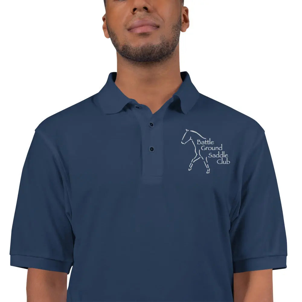 Battle Ground Saddle Club Premium Polo Amazing Faith Designs