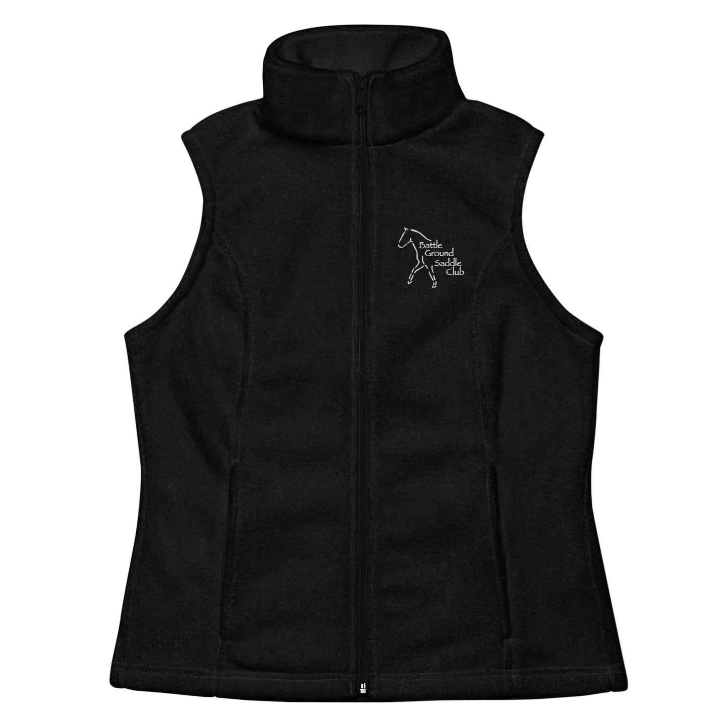 Battle Ground Saddle Club Women’s Columbia fleece vest Amazing Faith Designs