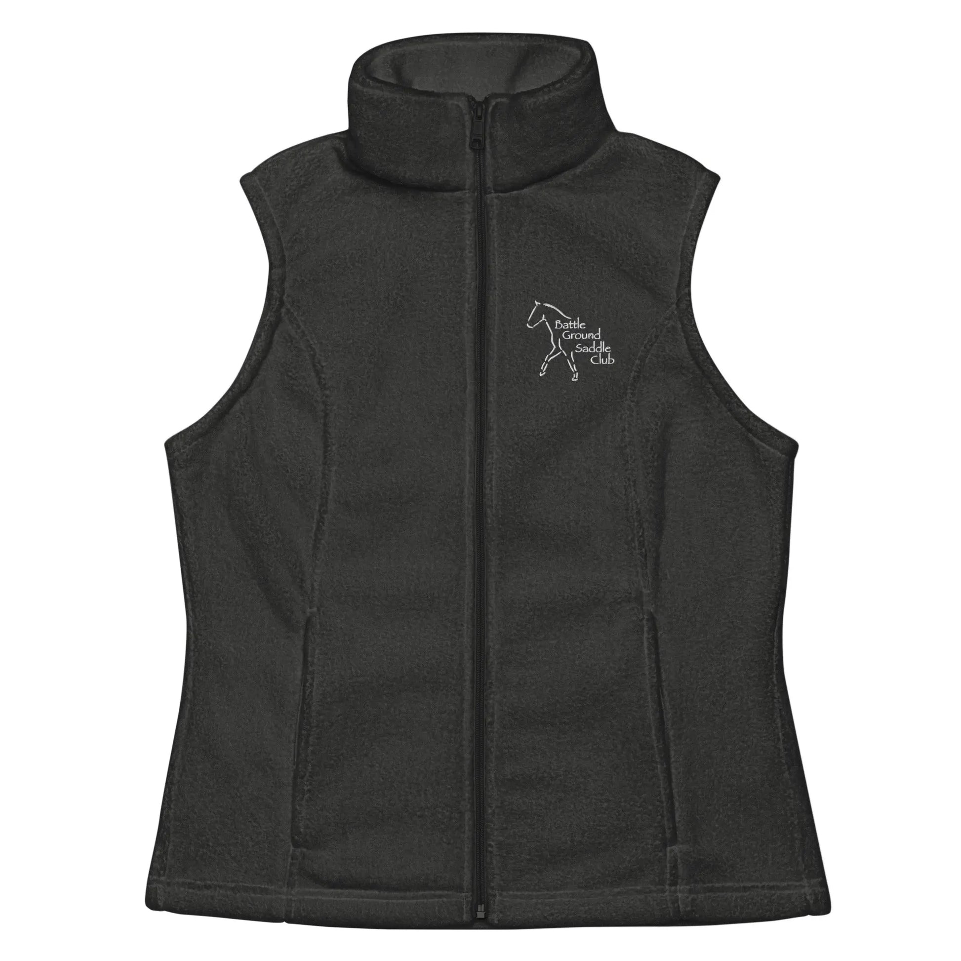 Battle Ground Saddle Club Women’s Columbia fleece vest Amazing Faith Designs