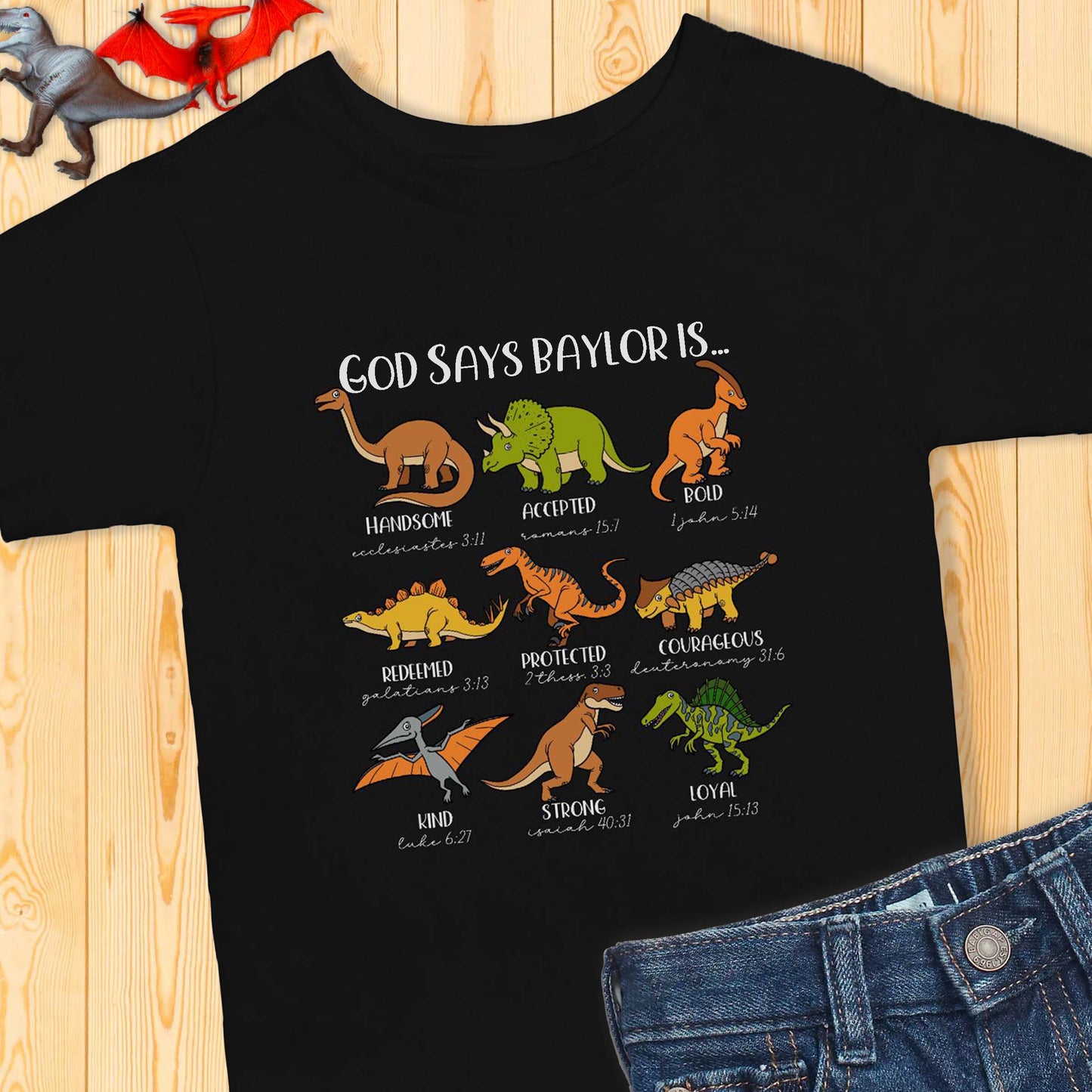 God Says I Am Dinosaur Toddler Shirt - Amazing Faith Designs