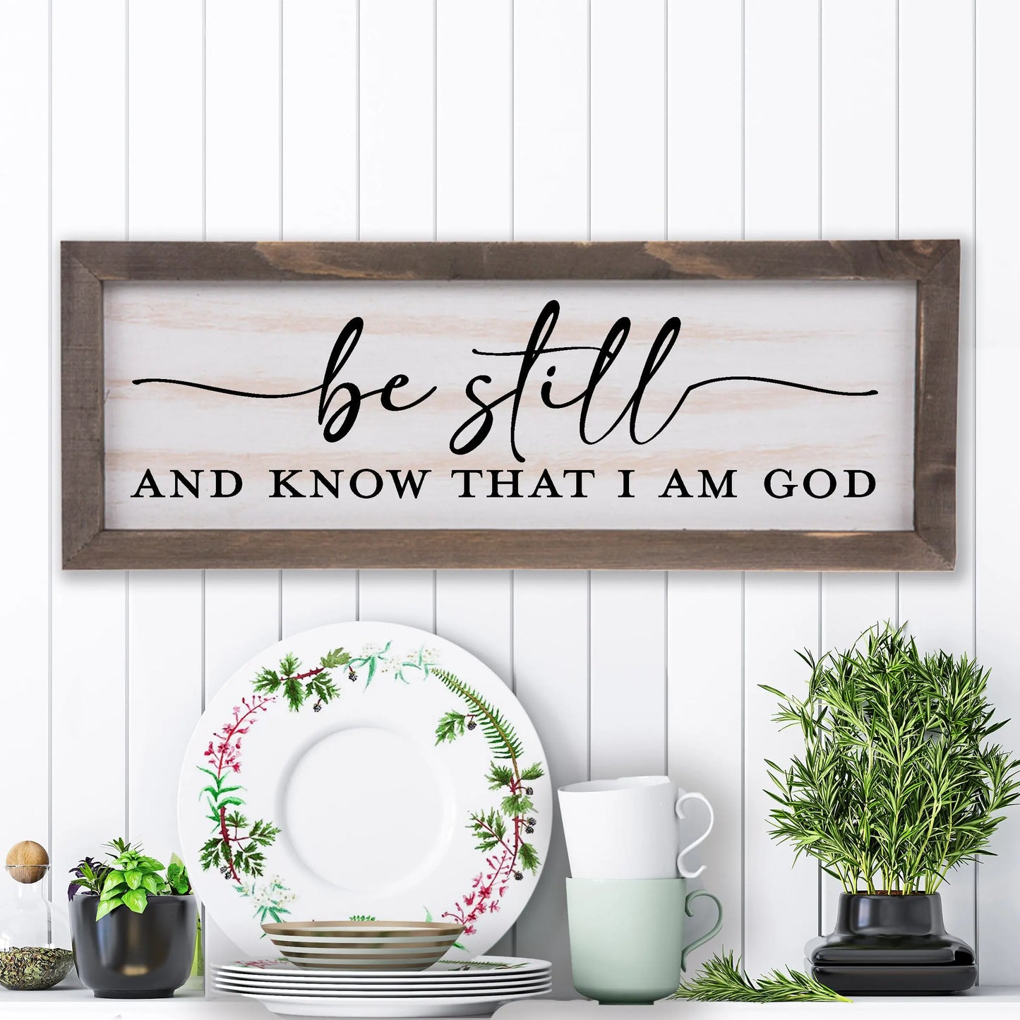 Be Still and Know Christian Wood Sign amazingfaithdesigns