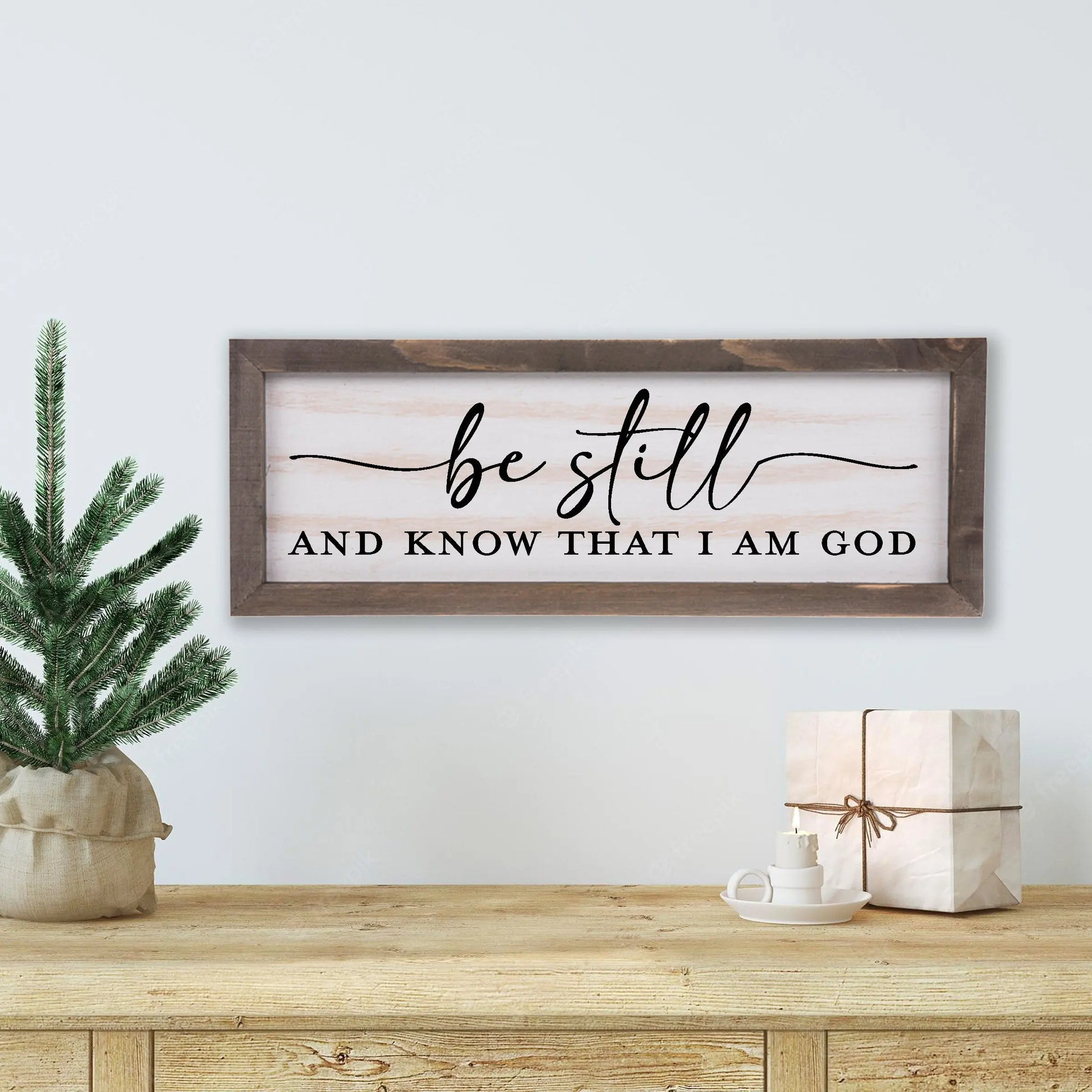 Be Still and Know Christian Wood Sign amazingfaithdesigns