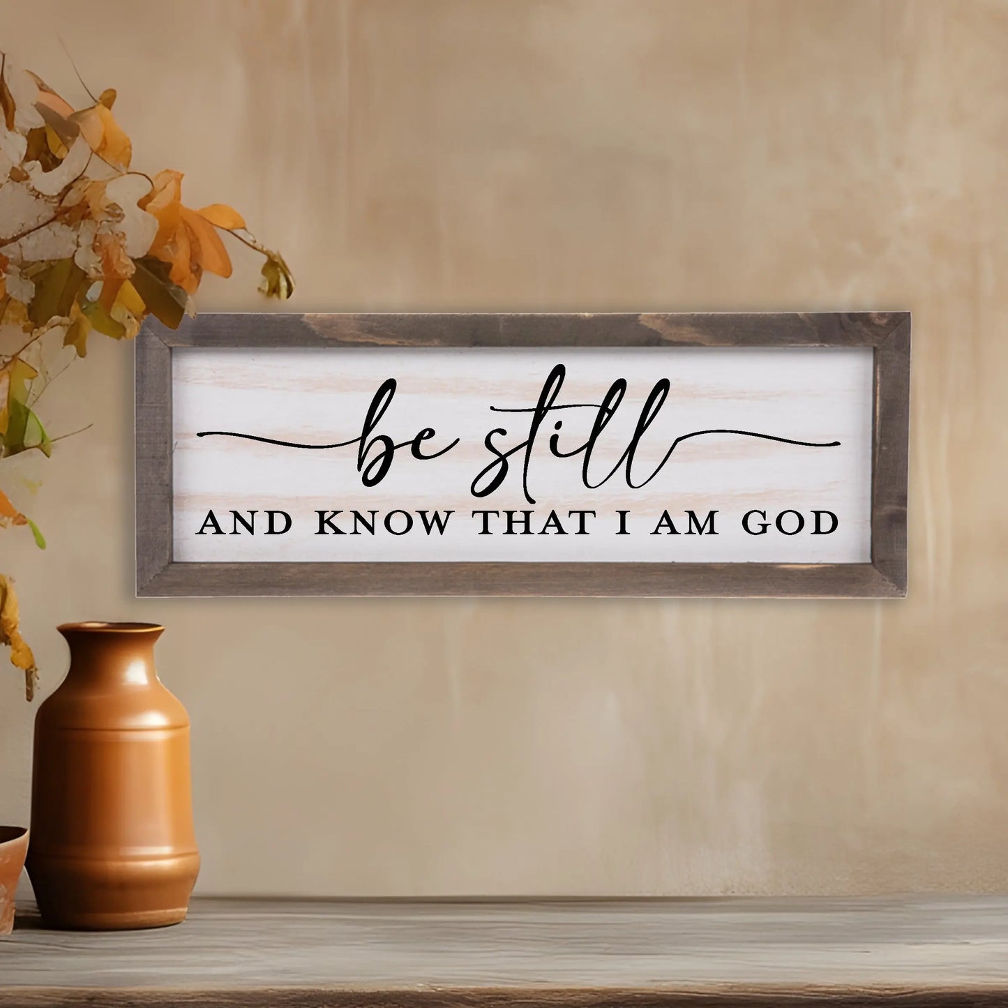 Be Still and Know Christian Wood Sign amazingfaithdesigns