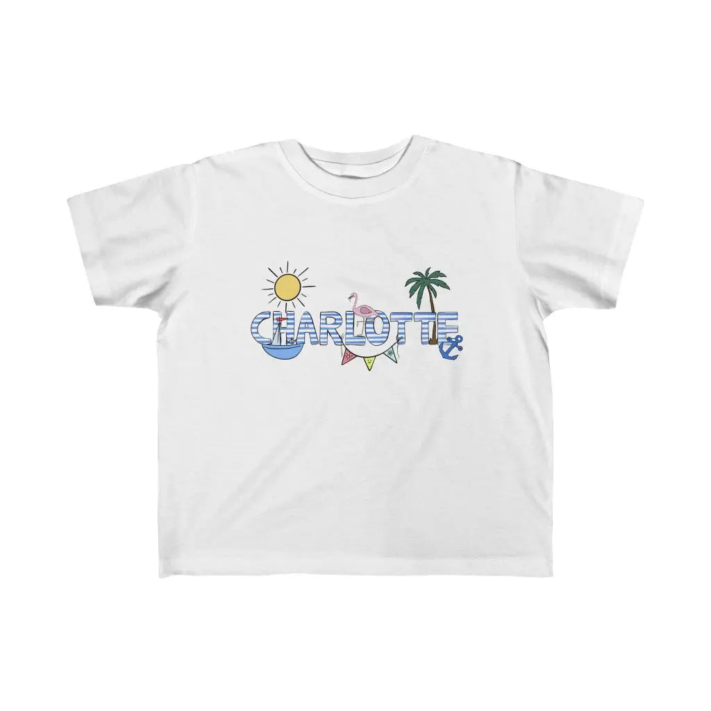 Beach Personalized Name Toddler T-shirt 2T 3T 4T 5T | Summer Vacation Shirts, Mommy and Me Shirts Printify