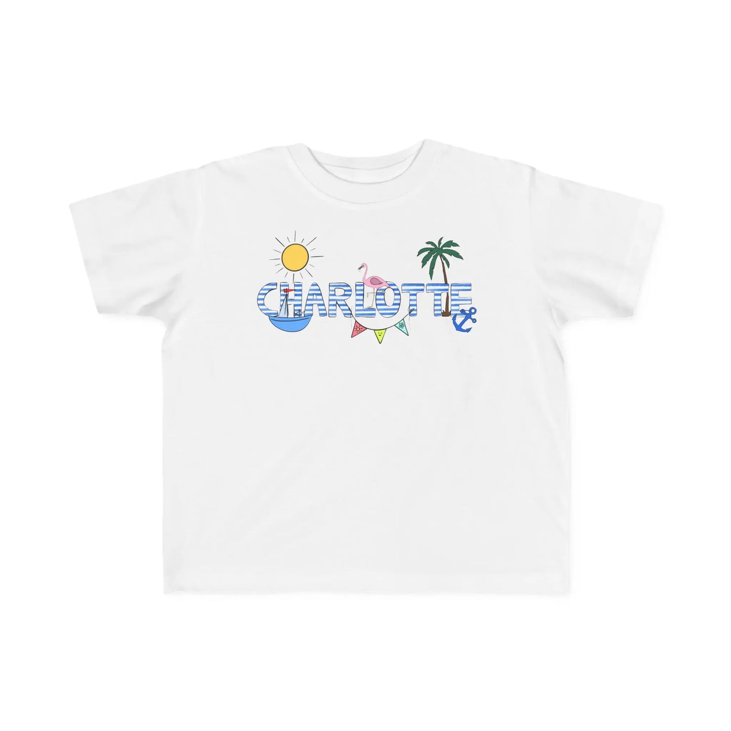 Beach Personalized Name Toddler T-shirt Printify