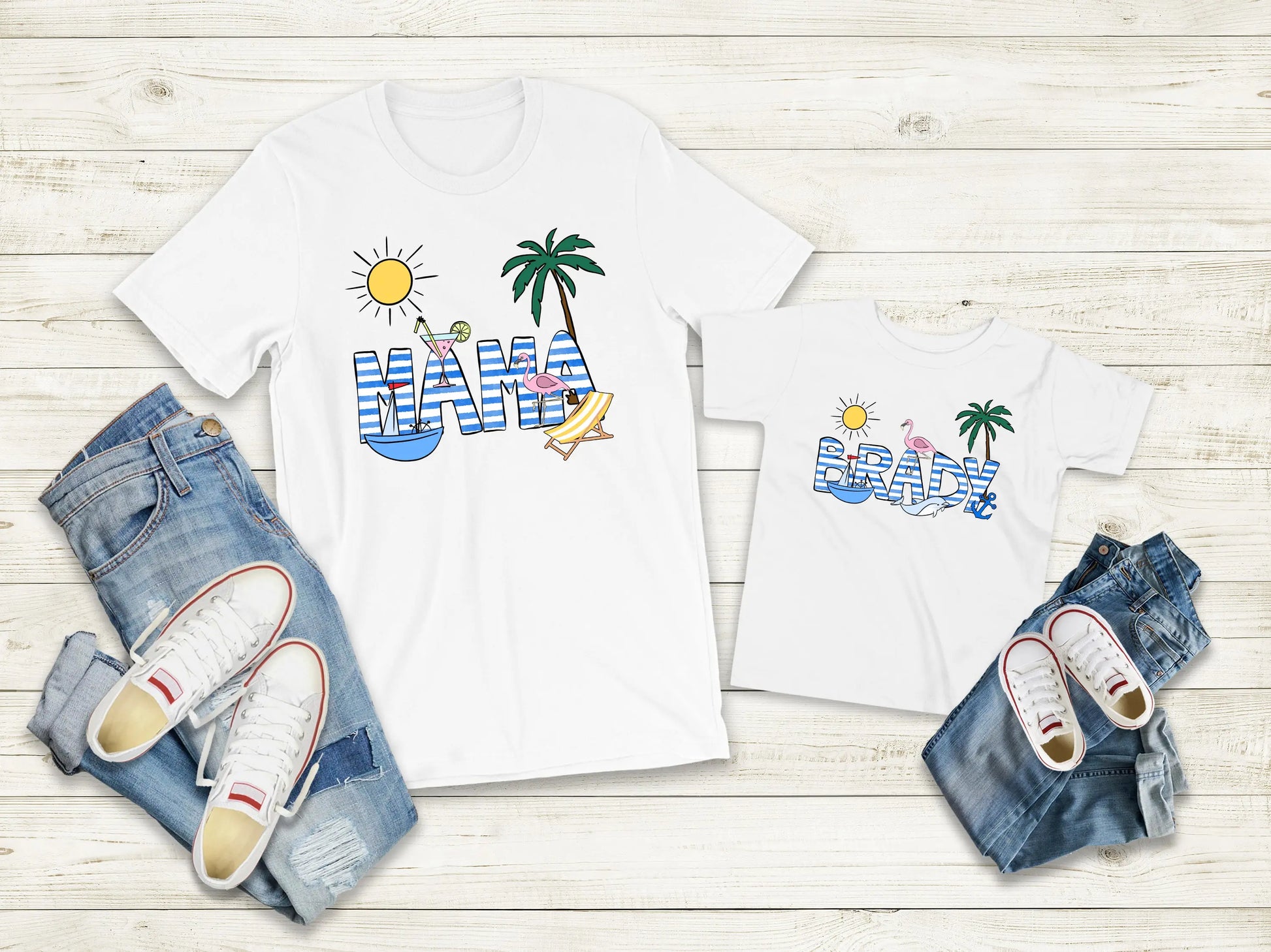 Beach Personalized Name Toddler T-shirt Printify