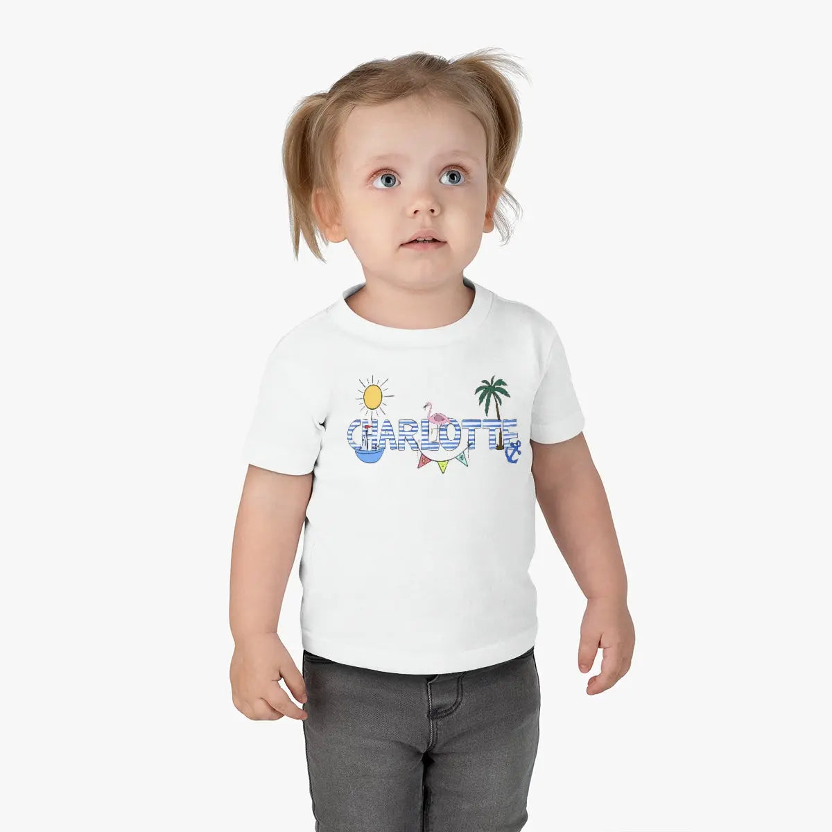 Beach Personalized Name Toddler T-shirt Printify