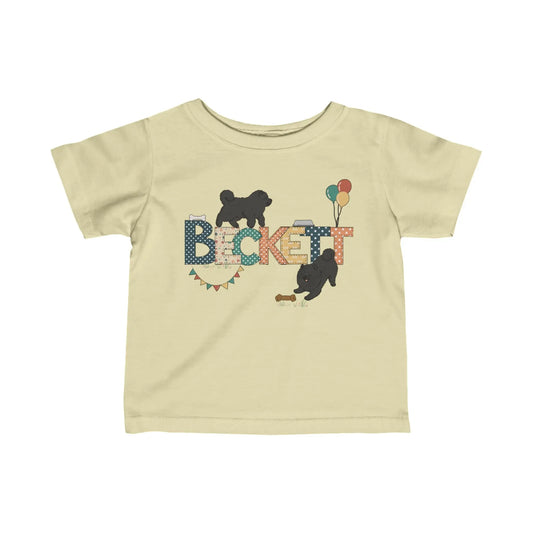 Beckett Black Chow Chows Infant Fine Jersey Tee Printify
