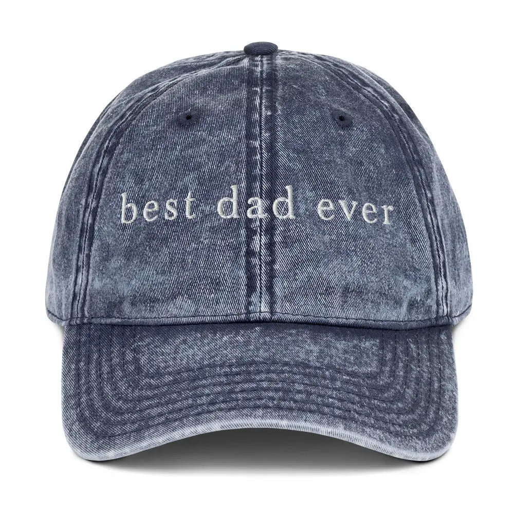 Best Dad Ever Vintage Embroidered Hat Amazing Faith Designs