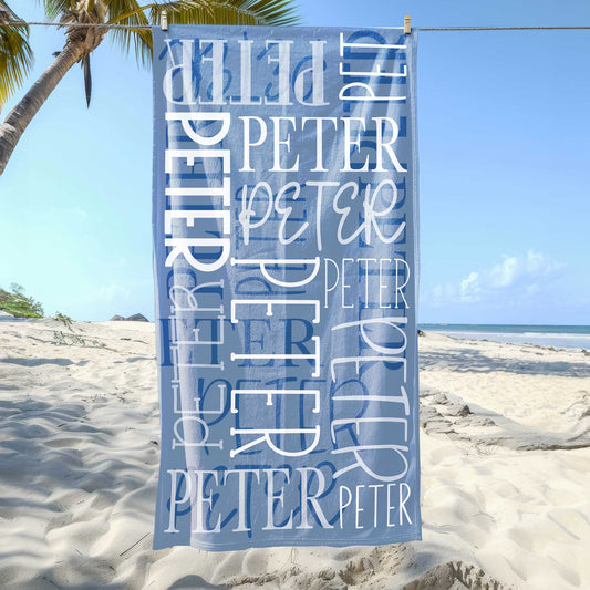 Personalized Beach Towel - 4 colors available - Amazing Faith Designs