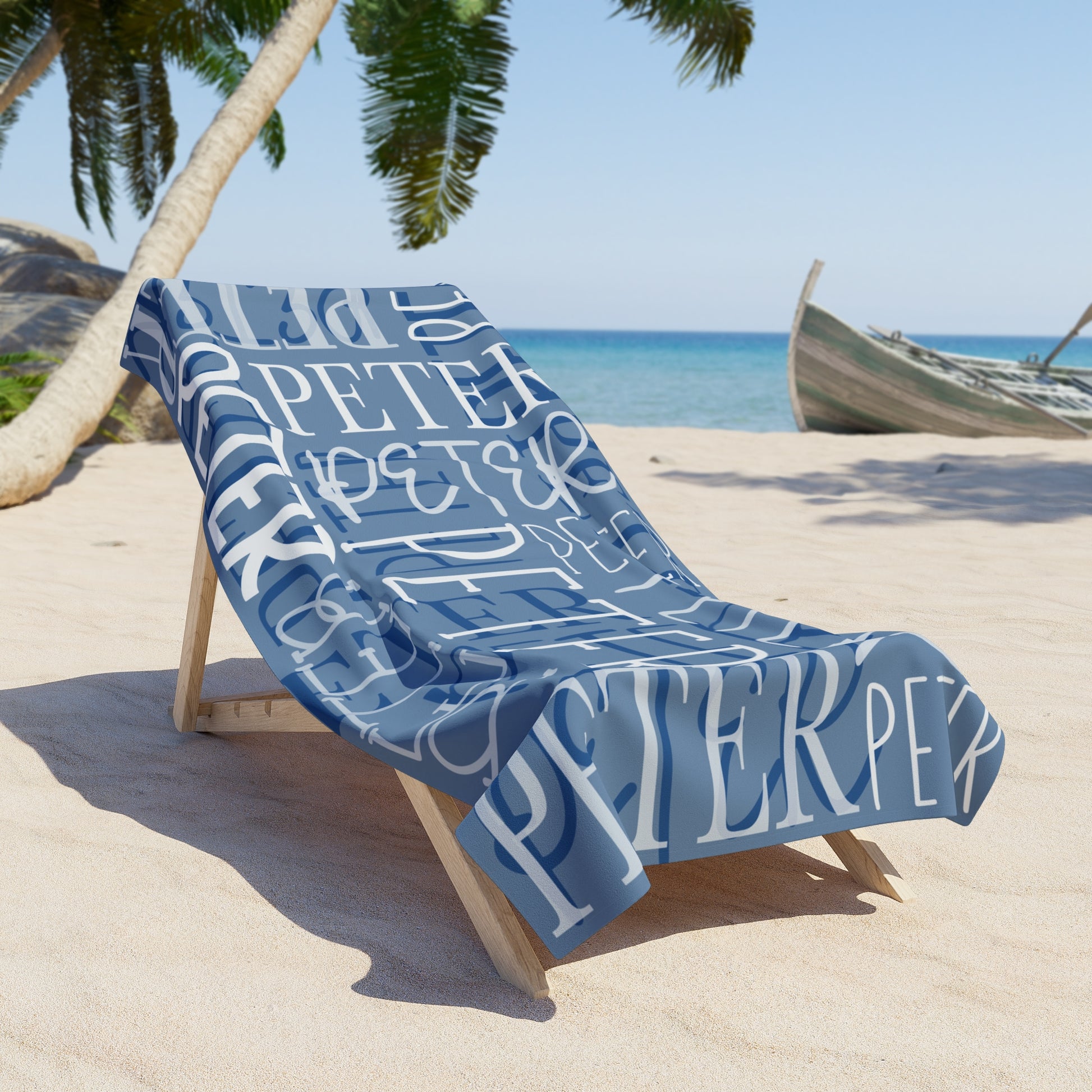 Personalized Beach Towel - 4 colors available - Amazing Faith Designs