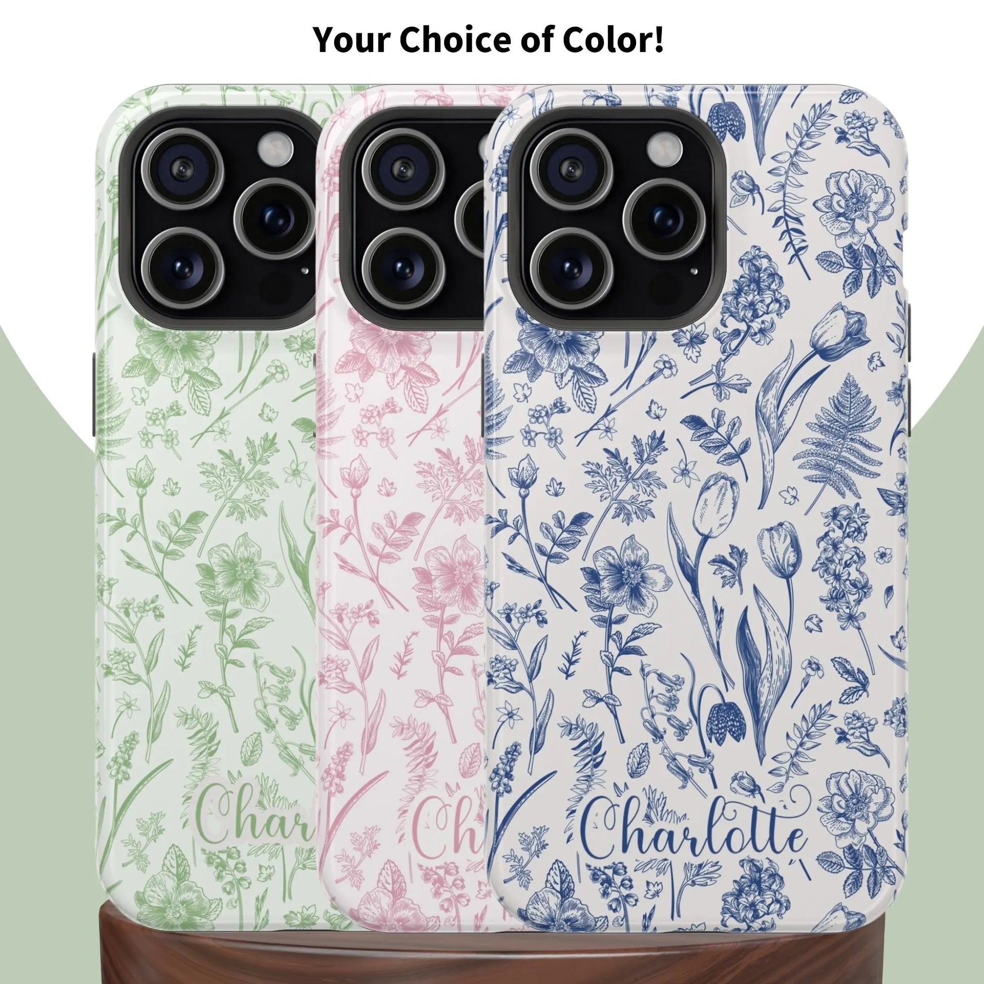 Botanical Flowers Personalized Phone Case | MagSafe Phone Case Printify