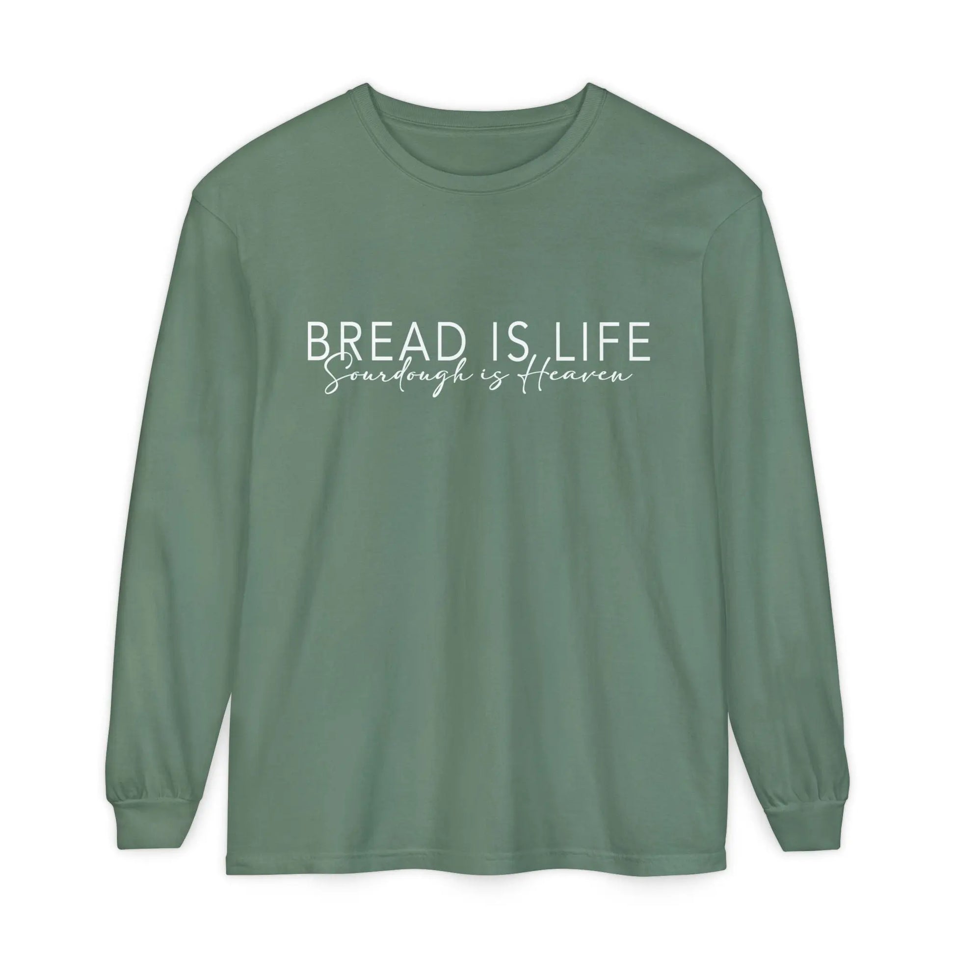 Bread is Life, Sourdough is Heaven Long Sleeve Unisex Tshirt Printify