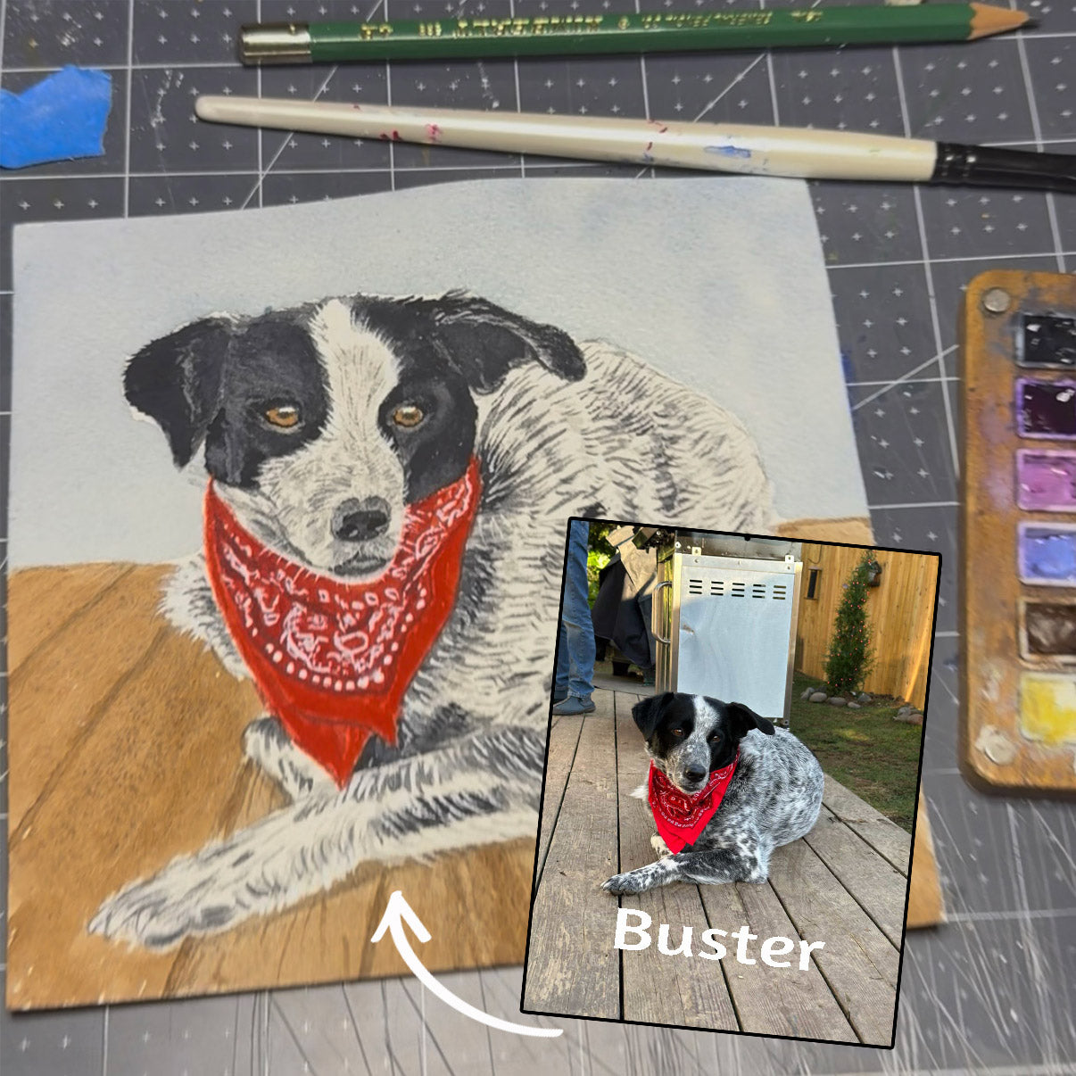 Custom Watercolor Pet Portrait from Your Photo | Hand Painted Original - Amazing Faith Designs