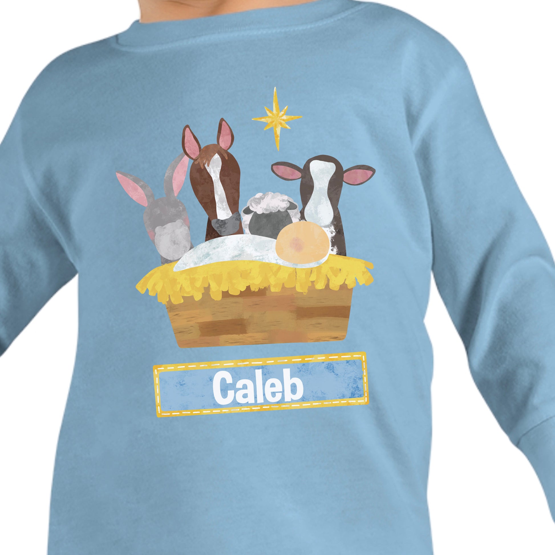 Nativity Christmas Toddler Long Sleeve Shirt - Amazing Faith Designs