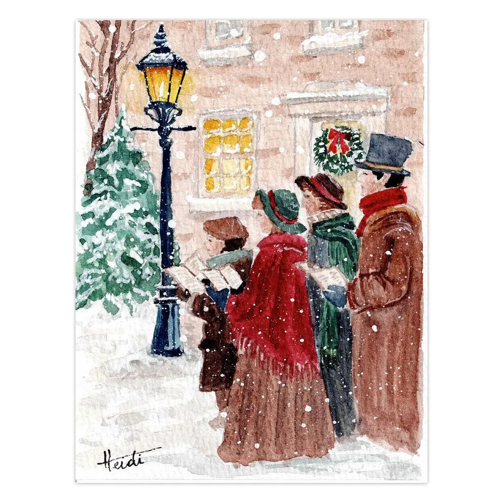 Carolers Christmas Cards Amazing Faith Designs