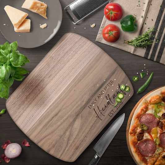 Charcuterie Board Personalized Serving Board Engraved Cheese Board Newly Wed Gift Christmas Gift for Couple Wedding Shower Gift - Amazing Faith Designs