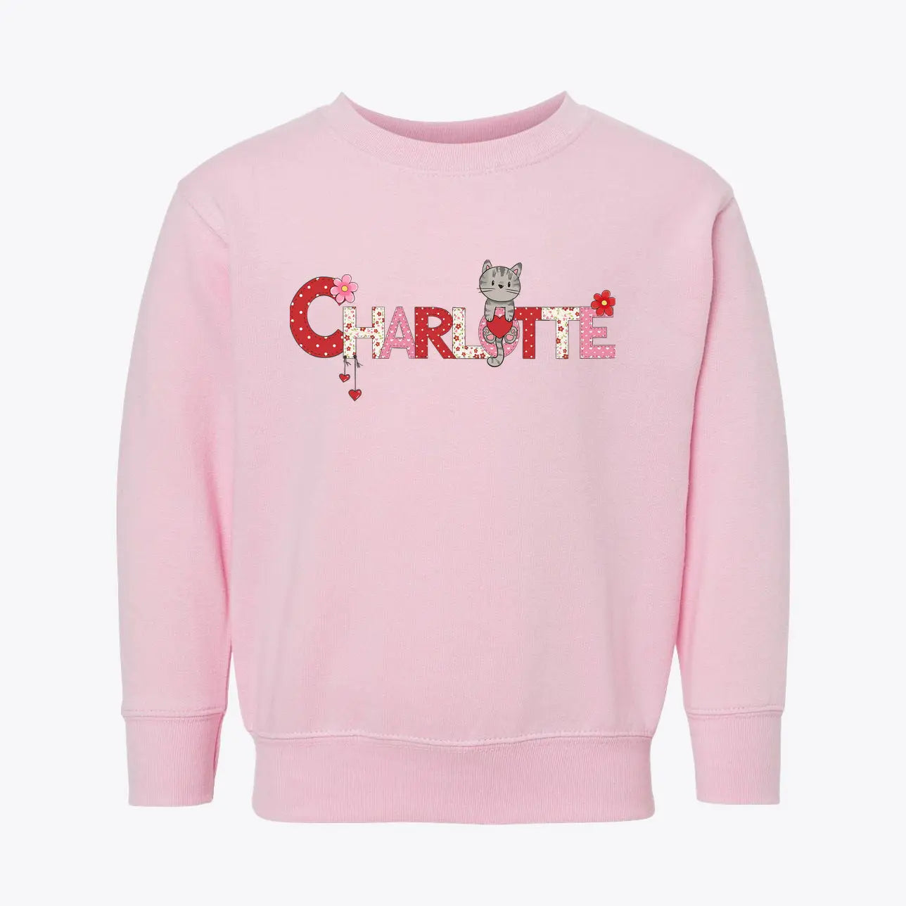 Charlotte Valentine Toddler Sweatshirt SimplePrint