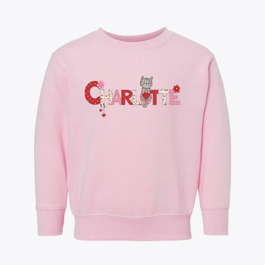 Charlotte Valentine Toddler Sweatshirt SimplePrint
