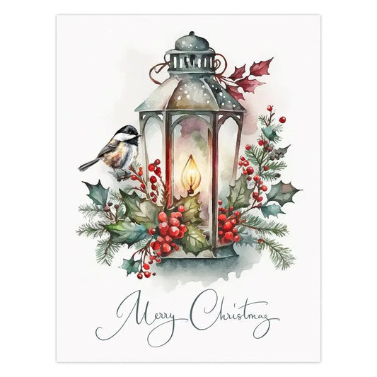 Chickadee Light Christmas Card Amazing Faith Designs