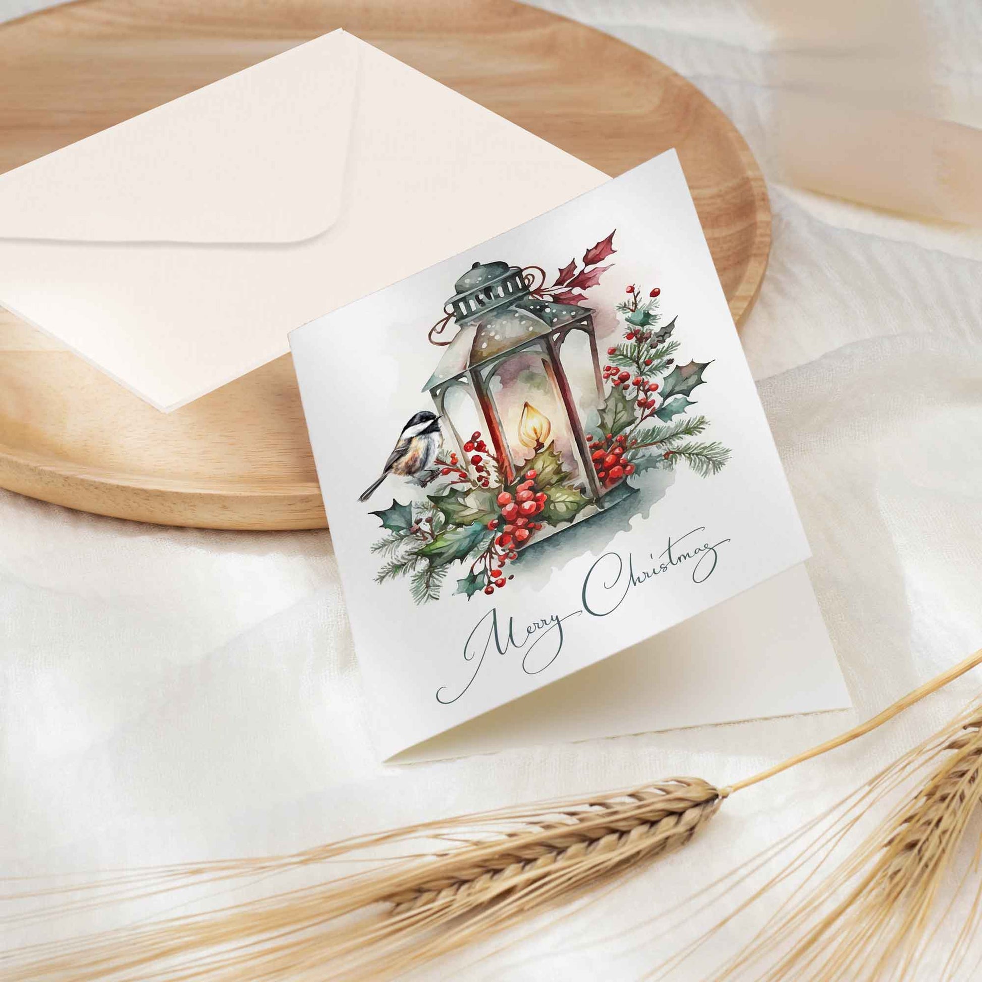 Chickadee Light Christmas Card - Amazing Faith Designs