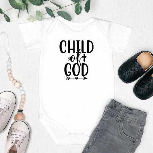 Child of God Baby short sleeve Onesie - Amazing Faith Designs