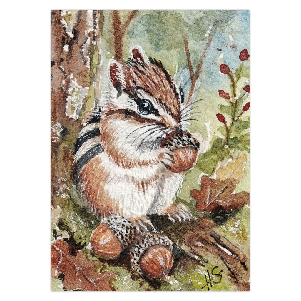 Chipmunk Woodland Greeting Cards Amazing Faith Designs
