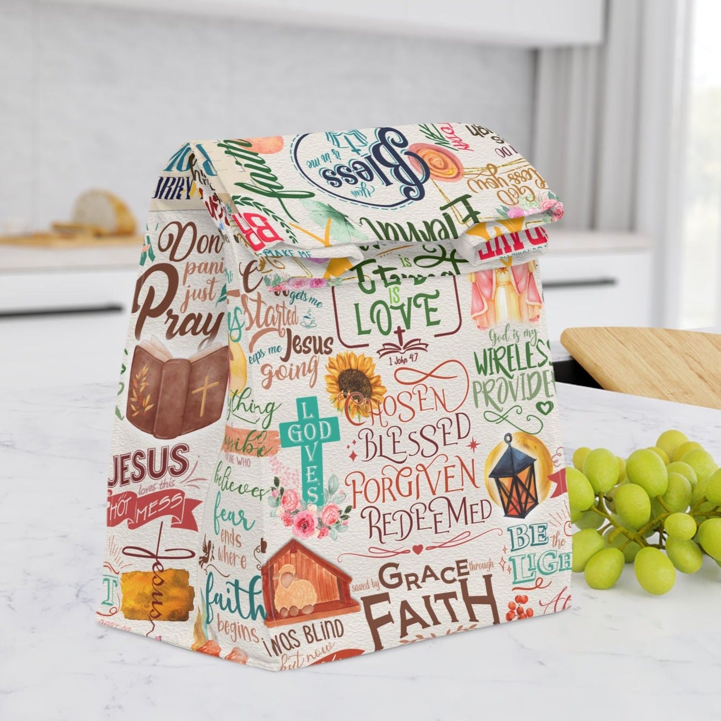 Christian Bible Verse Lunch Bag - Amazing Faith Designs