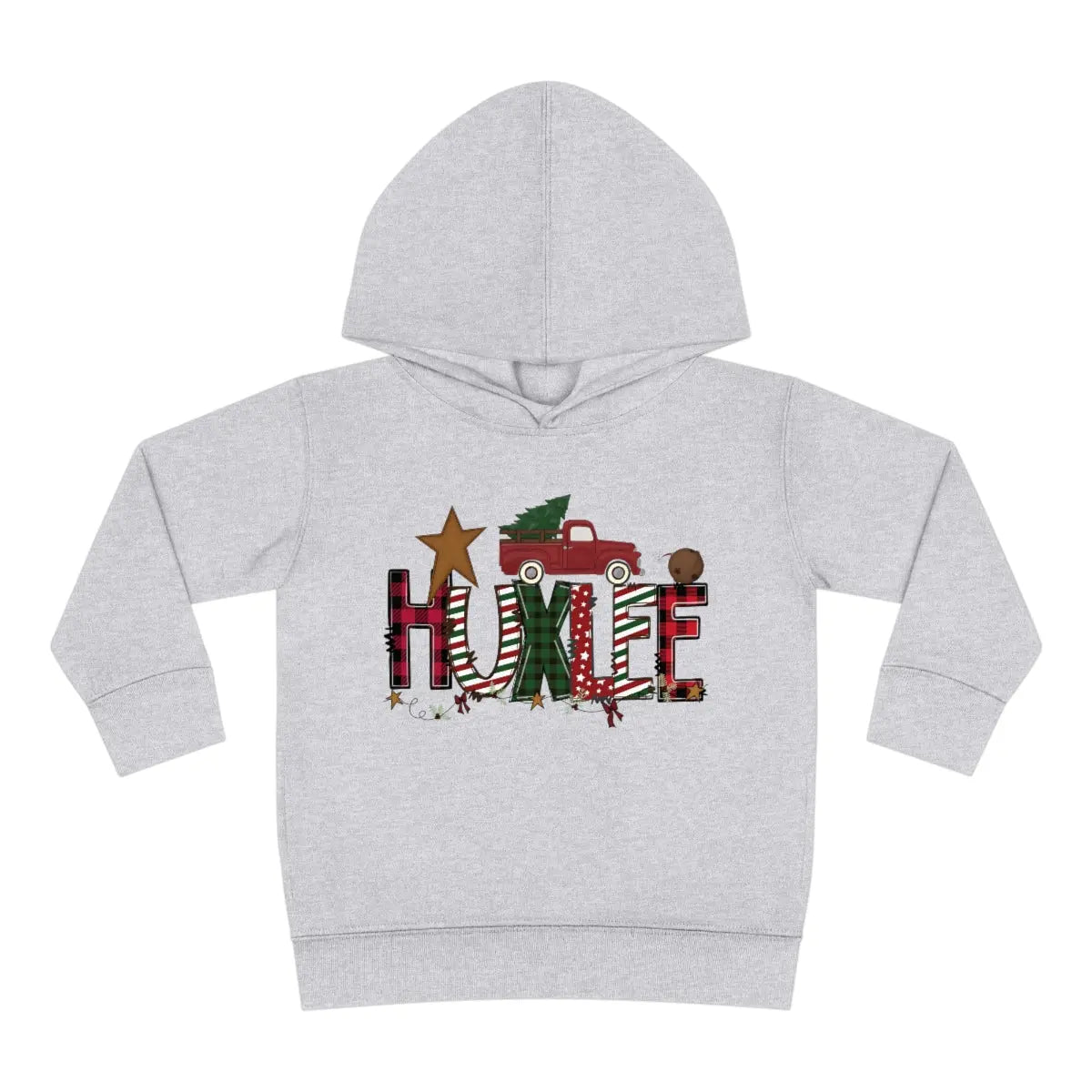 Christmas NameToddler Pullover Fleece Hoodie - Personalized Printify